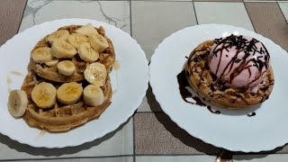 Waffle 🥞 recipe  बहुत ही tasty हैं 😋  One waffle 🧇 with egg 🥚 amp One waffle 🧇 without egg [upl. by Egres305]