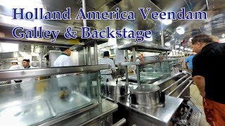 Cruise Ship Behind the Scenes on Holland America ms Veendam Kitchen Galley amp Theater Backstage 4K [upl. by Asilim]