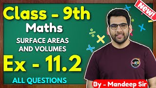 Class  9th Ex  112 Q1 to Q9 Surface Areas and Volumes Class 9 Math New NCERT CBSE GREENBoard [upl. by Oriaj]