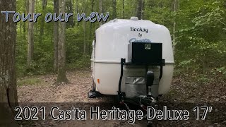 Tour our new 2021 Casita Heritage Deluxe 17’ [upl. by Nytsirk572]