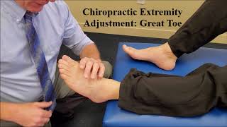 Chiropractic Extremity Adjustment Great Toe [upl. by Sudaorb]