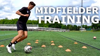 Individual Midfielder Training Session  Technical Training Drills For Midfielders [upl. by Walworth92]