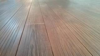 European style grooved face thermally modified wood decking [upl. by Atazroglam]