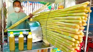 Sugarcane Juice Fresh Juice  Summer Special Street Food Challenge Village Life [upl. by Caroline]