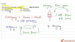 Xenogamy is essentially a type of [upl. by Ilah]