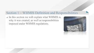 GHS WHMIS 2015 Online Course Preview [upl. by Ross]