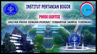 IPB  DAFTAR PRODI SAINTEK DAN SOSHUM INSTITUT PERTANIAN BOGOR [upl. by Idna]