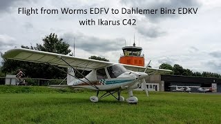 ✈ Flight to Dahlemer Binz with Comco Ikarus C42C [upl. by Elockcin]