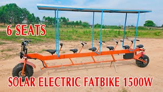 Build A Solar Electric FatBike 1500W  6 Seats  V2  DIY Long Electric Bike [upl. by Trudey]