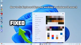 How to fix Keyboard Keys not working in windows 11 search  2023 [upl. by Mitzie195]