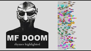 MF DOOM  Hoe Cakes  Lyrics Rhymes Highlighted 138 [upl. by Sakram649]