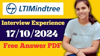 LTI Interview Experience  Latest Interview Experience LTI Mindtree LTIInterviewexperience jobs [upl. by Elinore]