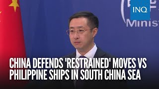 China defends restrained moves against Philippine ships in South China Sea [upl. by Dazhahs]