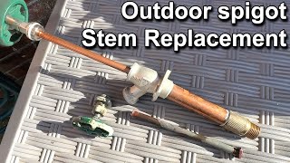 How To Replace An Outdoor Spigot Stem [upl. by Bergstein130]