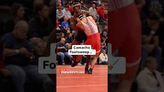 Jakob Camacho hits a slick footsweep 🧹 to secure the victory at WrangleMania ncaawrestling [upl. by Erehc]