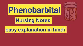 PhenobarbitalmedicineNursing Noteseasy explanation in hindi AnitaSharmaGyan [upl. by Pryor]