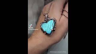 💙Blue labradorite crystal unique handmade ooak Heart talisman pendant by zdartisanjewelry IG [upl. by Kari296]