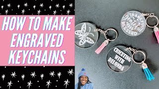 😍CRICUT MAKER FOR BEGINNERS HOW TO ENGRAVE AND FILL ACRYLIC KEYCHAINS WITH CRICUT MAKER [upl. by Aicxela]