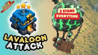 Most Powerful Lavaloon Attack Strategy  Clash of Clans [upl. by Alamac]