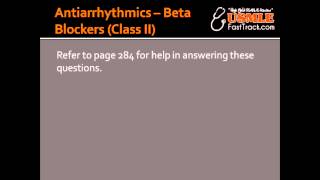 Antiarrhythmics  Beta Blockers Class II  MOA Clinical Use amp Toxicity [upl. by Enhpad]