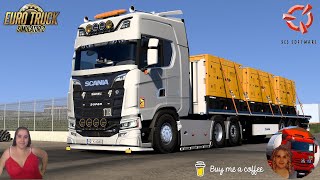 Euro Truck Simulator 2 150 Scania NG Full Tuning Delivery to SFIGC Map by geno1964  DLCs amp Mods [upl. by Bessy]