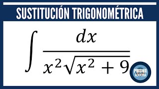 INTEGRAL POR SUSTITUCIÓN TRIGONOMÉTRICA  EJERCICIO RESUELTO [upl. by Vahe]