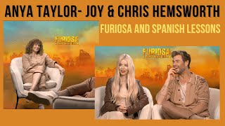 ANYA TAYLOR JOY AND CHRIS HEMSWORTH FURIOSA AND SPANISH LESSONS [upl. by Fortune]