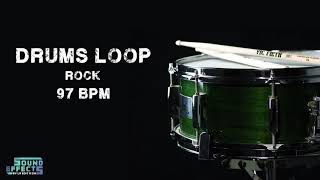 FREE DRUMS LOOP  Rock  97 BPM 🥁 [upl. by Kemble]