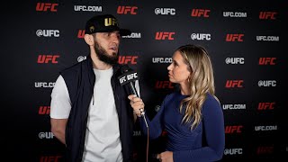 Islam Makhachev UFC 302 Backstage Interview [upl. by Ynoyrb864]