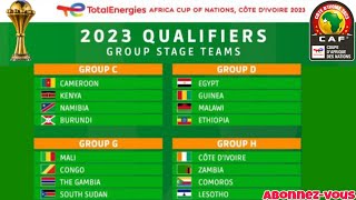 Qualifications de la CAN 2023 tous les Groupes de la Compétition [upl. by Bonner]