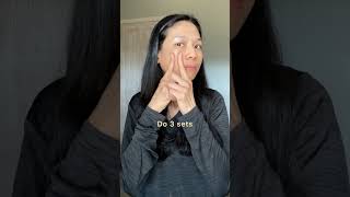 Get Rid of Mid Cheek Lines Tear Through Lines with Face Yoga Daily shorts midcheeklines faceyoga [upl. by Arbe]