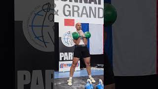 Championnat dEurope de Kettlebell Sport 2024 Paris Vet 4549 Grégory Souquet 93 jerks 2x24kgs [upl. by Marlow542]