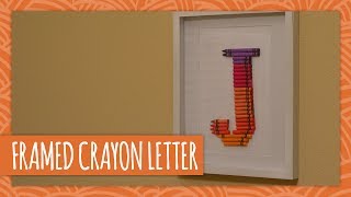 DIY Framed Crayon Letter  HGTV Handmade [upl. by Ajad750]