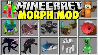 Minecraft MORPH MOD  SHAPE SHIFT INTO ANY MINECRAFT BOSS OR YOUTUBER [upl. by Macfadyn]