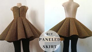 How to sew a paneled circle skirt  2020 part 2 [upl. by Ayekin]