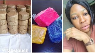 How to mix ozone soaps with your black soap  3days whitening Pimples balls molatosoap blacksoap [upl. by Ashlee5]