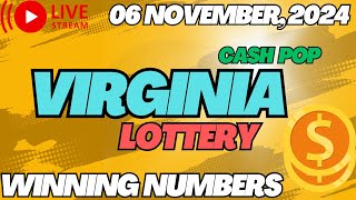 Virginia Cash Pop Lottery Results For  06 Nov 2024  Coffee Break Lunch Break  Cash 5 Powerball [upl. by Nabe41]