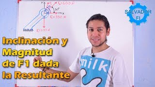 Magnitud y Dirección de una Fuerza dada la Resultante  Salvador FI [upl. by Aivuy]