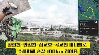 성환천 억세길안성천곡교천 수해 피해 미니벨로 순찰 100km 라이딩 [upl. by Ynitsed146]