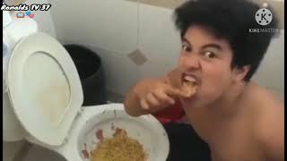 Boy Tapang vs Alieneo TV spaghetti mukbang challenge sa inidoro [upl. by Ramsay]