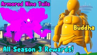 Got Armored Nine Tails amp Buddha Transformation Season 3 Rewards  Anime Fighting Simulator Roblox [upl. by Razec508]