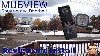 MUBVIEW Wireless Doorbell Camera with Chime Review and Installation wirelesscamera wificamera [upl. by Sanjiv789]