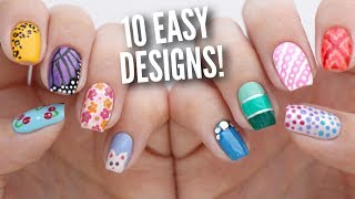 10 Easy Nail Art Designs for Beginners The Ultimate Guide 5 [upl. by Shoshana989]