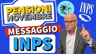 🟣 PENSIONI NOVEMBRE 👉 MESSAGGIO UFFICIALE INPS 📄 GUIDA DETTAGLI PAGAMENTO ✅ [upl. by Yelrac]