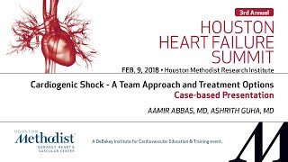 Cardiogenic Shock  A Team Approach and Treatment Options AAMIR ABBAS MD ASHRITH GUHA MD [upl. by Meta]