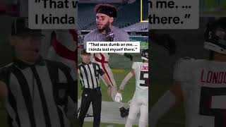 Drake London took accountability for his celebration that cost the atlanta falcons a penalty [upl. by Trelu]