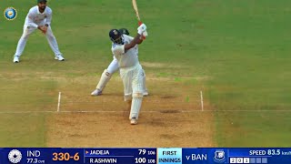 Ravichandran Ashwin Century Today  R Ashwin Hundred Today  Ind vs Ban 1st Test Day 1 Highlights [upl. by Etyam]