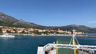 FERRY BOAT FROM OREBIC TO KORCULA  CROATIA 🇭🇷 [upl. by Eugeniusz]