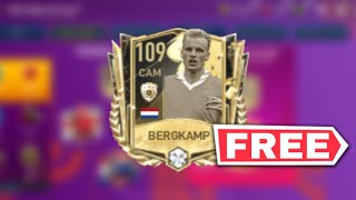 How to get 109 Icon Bergkamp for Free in Fifa Mobile 22 [upl. by Anemaj806]