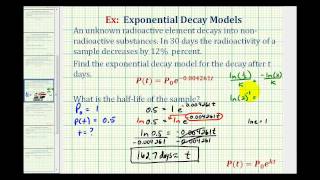 Ex Exponential Decay Function  Half Life [upl. by Horwath912]